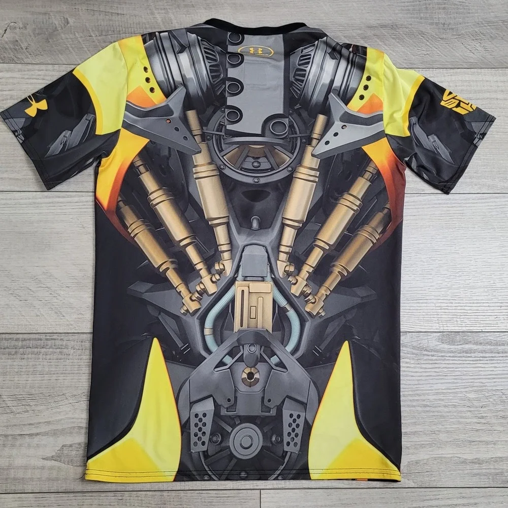 🔥Under Armour 2014 Transformer BUMBLEBEE Shirt Mens XL Alter‎ Ego Compression